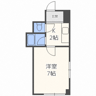 ASYL COURT山鼻(1K/3階)の間取り写真