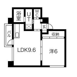 クレオレジデンス20(1LDK/5階)の間取り写真