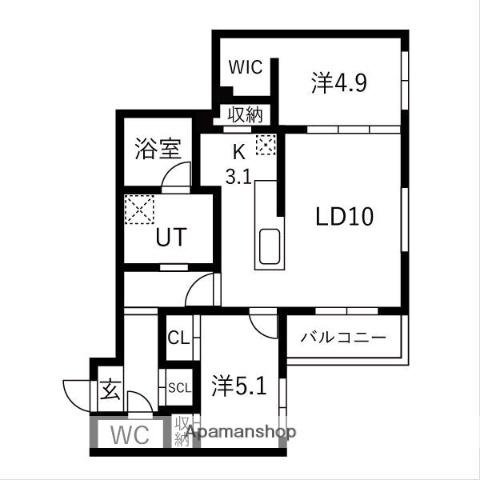 LEIALII511(2LDK/1階)の間取り写真