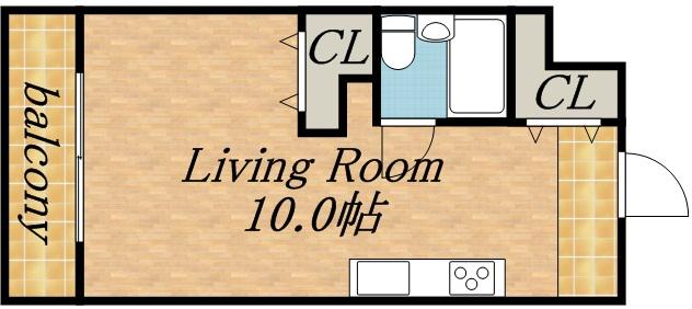 メゾンドブーケ円山(1K/7階)の間取り写真