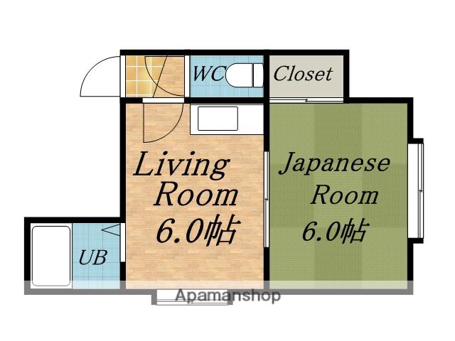 フロスティ発寒B(1DK/3階)の間取り写真