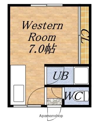 シンエービル(1K/4階)の間取り写真