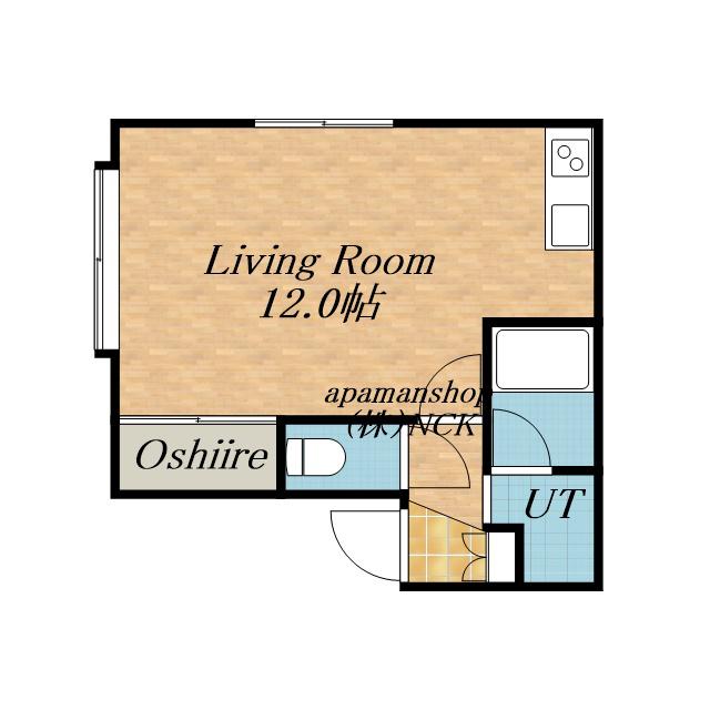 シャトーフレッシュセブン(ワンルーム/2階)の間取り写真