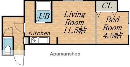 アルファスクエア裏参道(1LDK/3階)の間取り写真