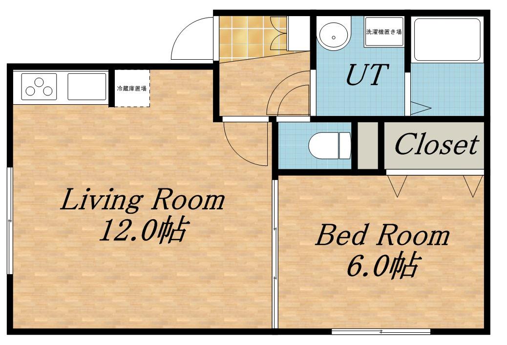 サンウォーレ45(1LDK/2階)の間取り写真