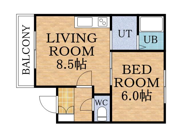 サンコーポ(1LDK/1階)の間取り写真