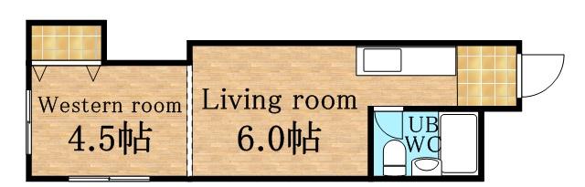 ルミナスS520(1DK/2階)の間取り写真