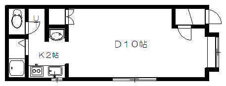 AGATE(ワンルーム/3階)の間取り写真