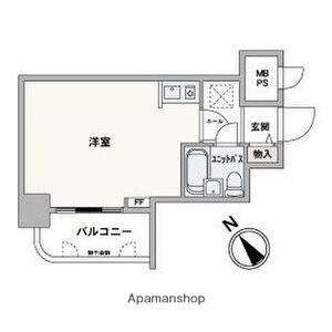 クリオ琴似弐番館(ワンルーム/8階)の間取り写真