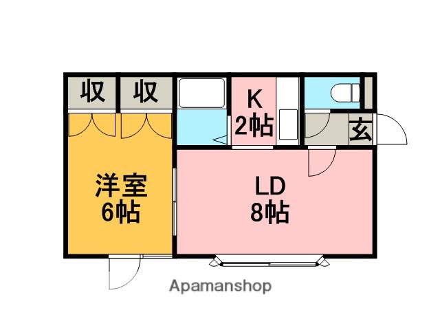 プレジデント4・4(1LDK/2階)の間取り写真