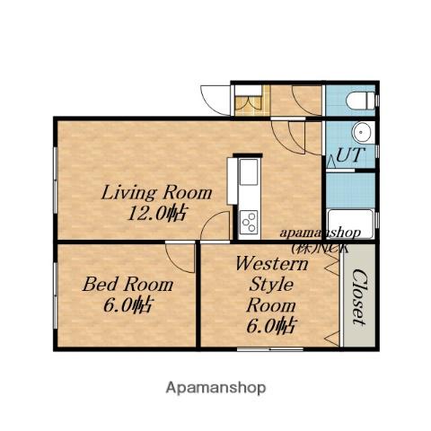 ちえぶくろ(2LDK/1階)の間取り写真
