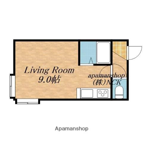 ハイライフ琴似(ワンルーム/2階)の間取り写真