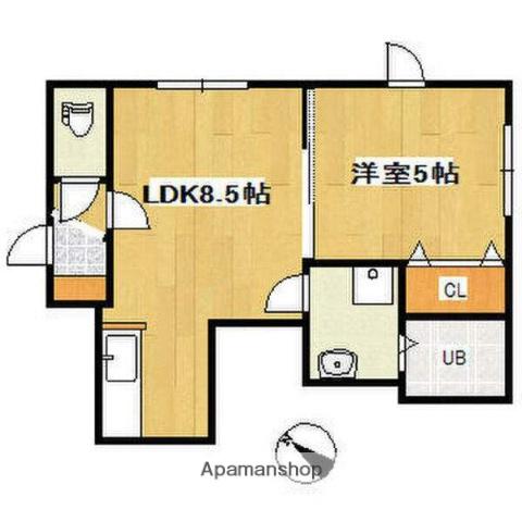 KN発寒4条(1LDK/2階)の間取り写真