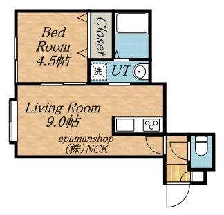 HOUSE OF MARQUIS 4(1DK/2階)の間取り写真