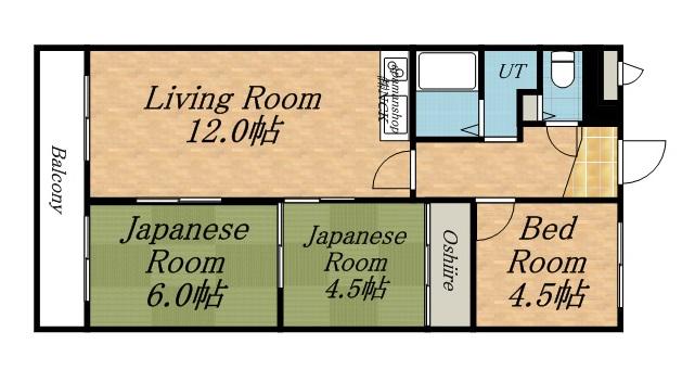 200松井ビル(3DK/2階)の間取り写真