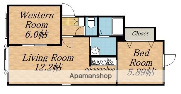 WING発寒 ウイング発寒(2LDK/2階)の間取り写真