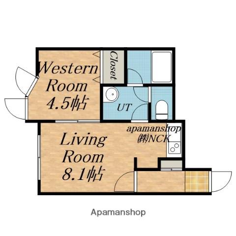 グローリーN1(1LDK/3階)の間取り写真