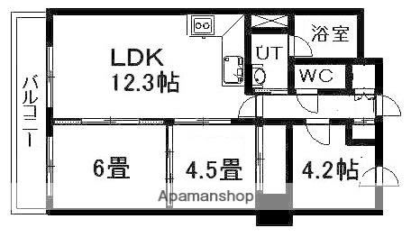ライオンズマンション琴似第2(3LDK/2階)の間取り写真