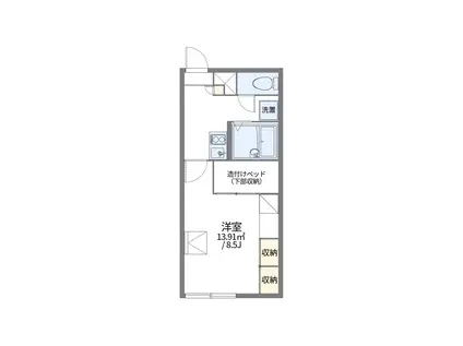 レオパレスSK9(1K/2階)の間取り写真