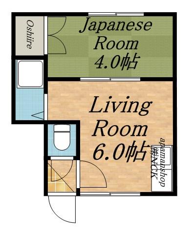 ロジェ曙I(1DK/3階)の間取り写真