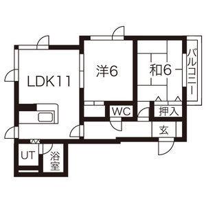 GOTOマンション(2LDK/2階)の間取り写真