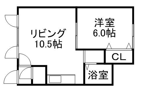 フォーサイト壱番館(1LDK/2階)の間取り写真