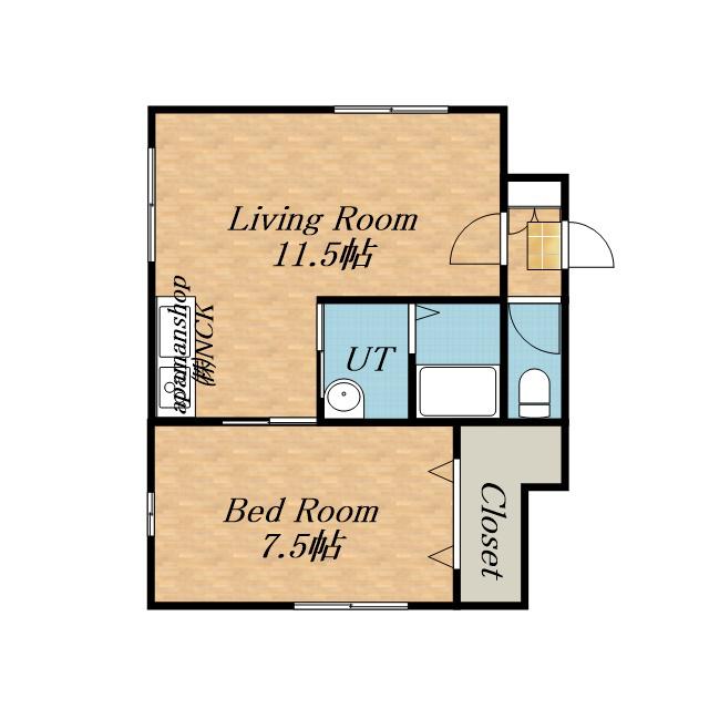 GRACE-COURT南円山(1LDK/2階)の間取り写真