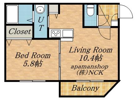 カプチーノ(1LDK/1階)の間取り写真
