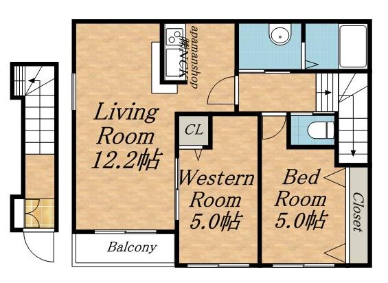 KAHITO 018(2LDK/2階)の間取り写真