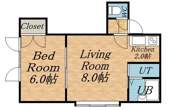 リブレ発寒ウエストウイング(1LDK/3階)の間取り写真