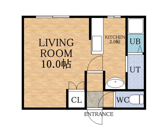 ラビリンス弐番館(1K/3階)の間取り写真