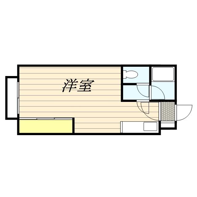 ルナハイツ札幌(1DK/4階)の間取り写真