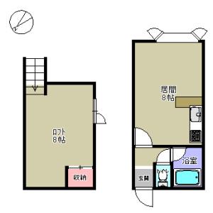 パルハイム北麻生(1DK/2階)の間取り写真