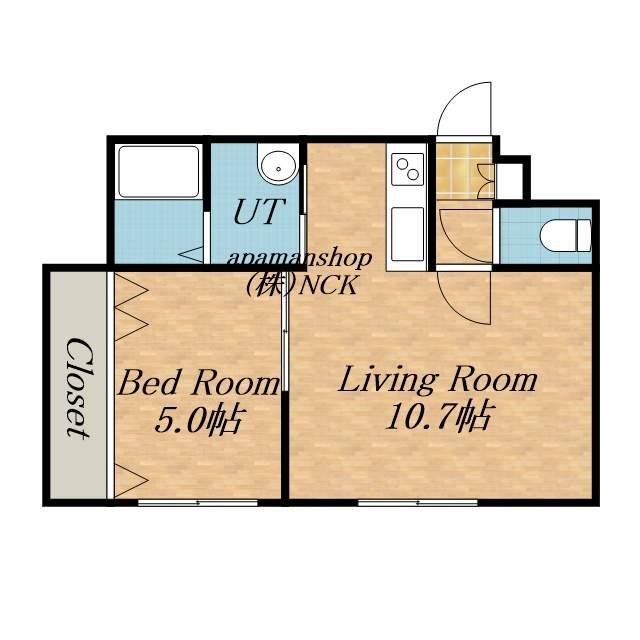 DOLCE VITA(1LDK/2階)の間取り写真