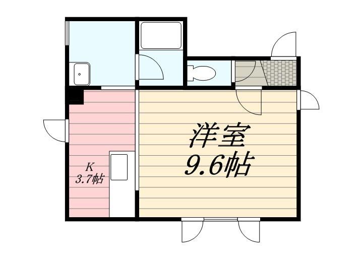 ウッディ63(1K/3階)の間取り写真