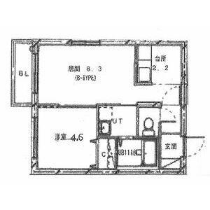 アステローペ北円山(1LDK/4階)の間取り写真