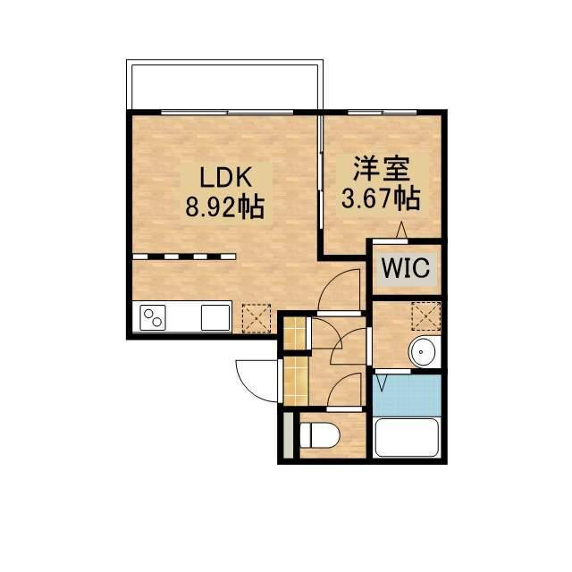 コアハート宮の沢(1LDK/1階)の間取り写真