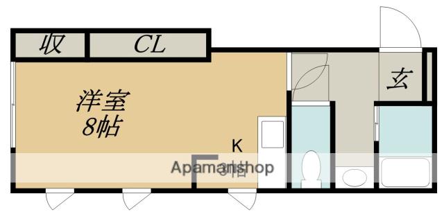 ガーデンハウス チェリーセージ(1K/2階)の間取り写真