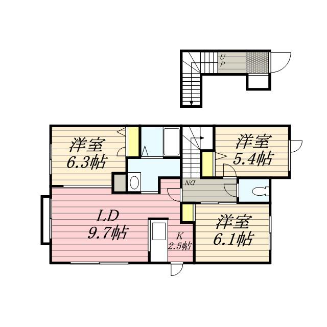 LAME・CANA前田(3LDK/2階)の間取り写真