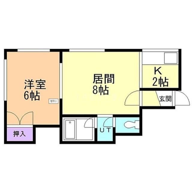 コムサ4(1LDK/3階)の間取り写真