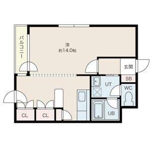 ストロール札幌(1LDK/4階)の間取り写真