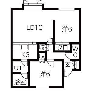 サンシャイン78-III(2LDK/1階)の間取り写真