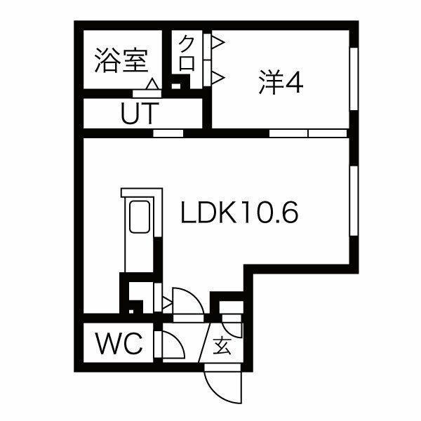 S-RESIDENCE桑園イースト(1LDK/2階)の間取り写真