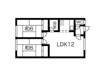 丸栄マンション(2LDK/2階)の間取り写真