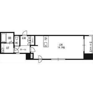 レジェンドコート琴似(ワンルーム/1階)の間取り写真