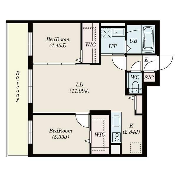 SーRESIDENCE二十四軒AVELIS(2LDK/1階)の間取り写真