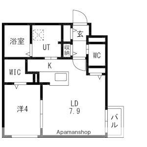 アルファスクエアN2(1LDK/3階)の間取り写真