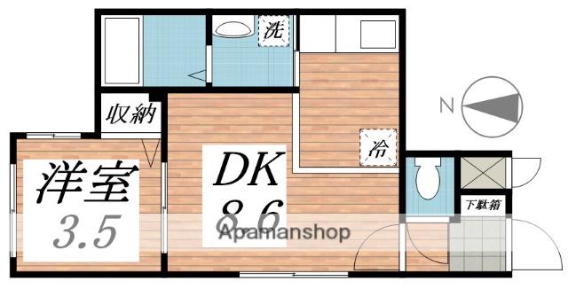 LUMIERE(1LDK/1階)の間取り写真