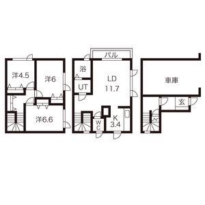 函館本線 発寒中央駅 徒歩8分 3階建 築1027年(3LDK)の間取り写真