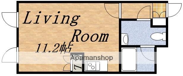 ガーデンヒルズ琴似(ワンルーム/3階)の間取り写真